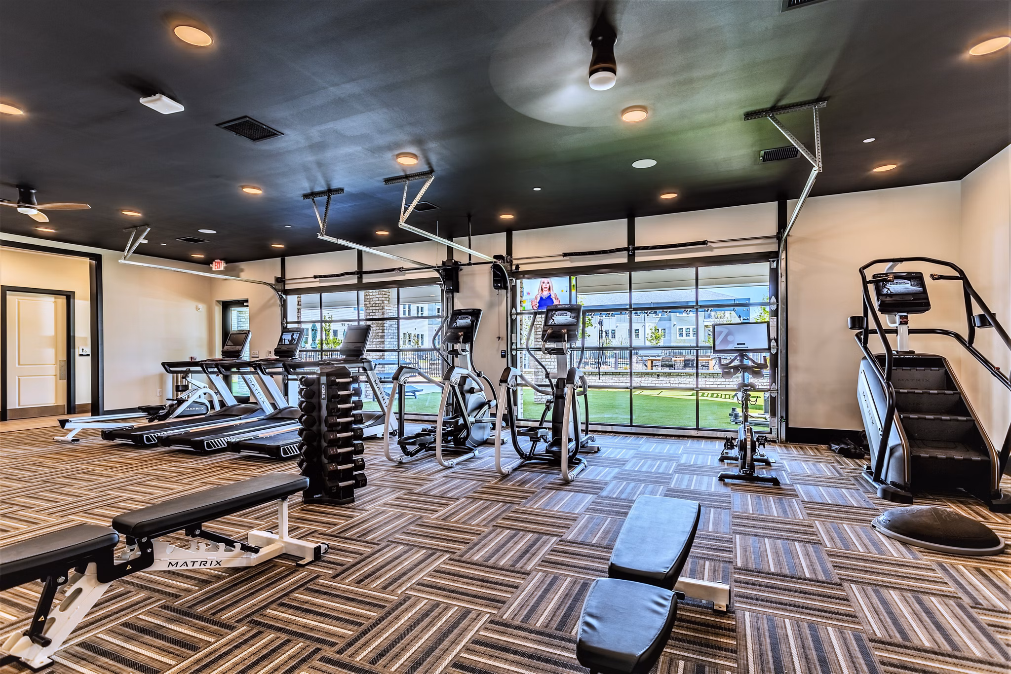 State-of-the-art fitness center with modern equipment at Birchway Rivergate Apartments, perfect for active lifestyles and wellness enthusiasts