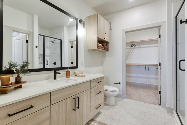 bathroom at The Cortesin at Eilan Apartments