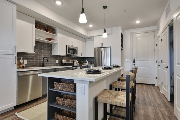 kitchen at The Cortesin at Eilan Apartments