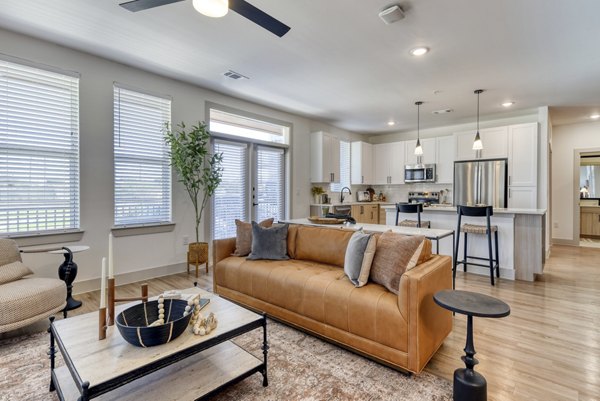 living room at The Cortesin at Eilan Apartments