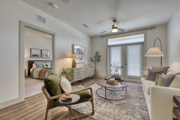 living room at The Cortesin at Eilan Apartments