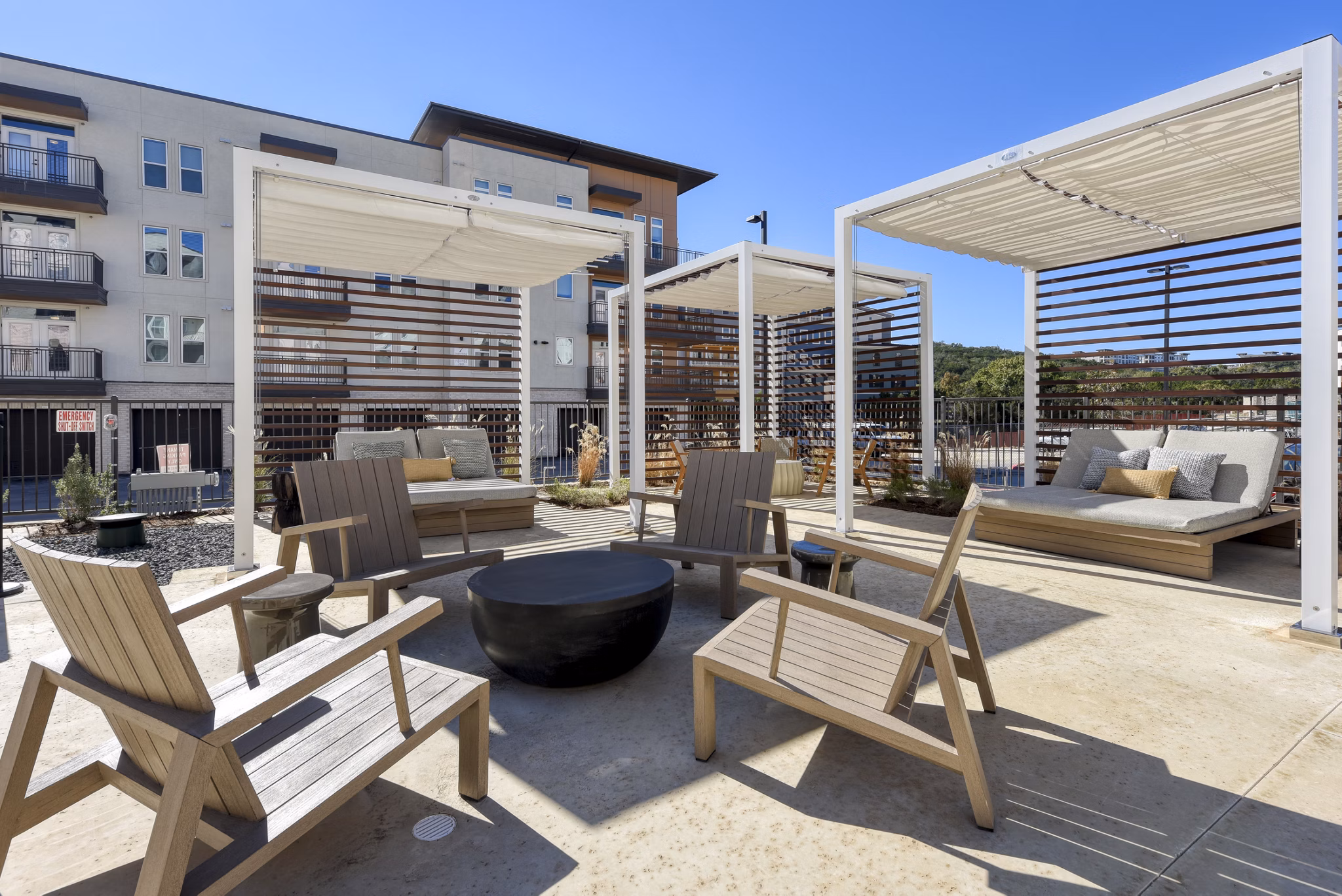 patio at The Cortesin at Eilan Apartments
