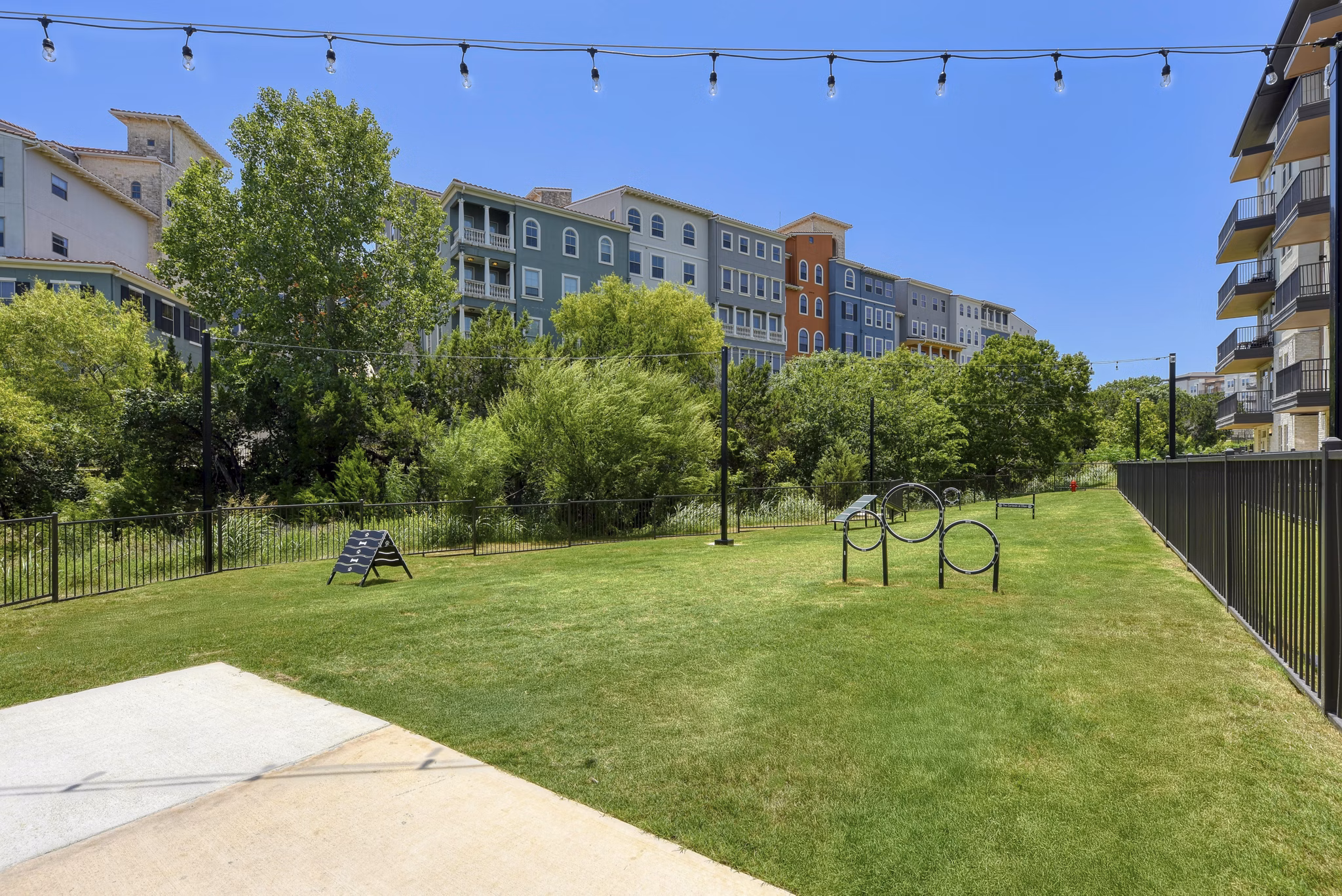 dog park at The Cortesin at Eilan Apartments