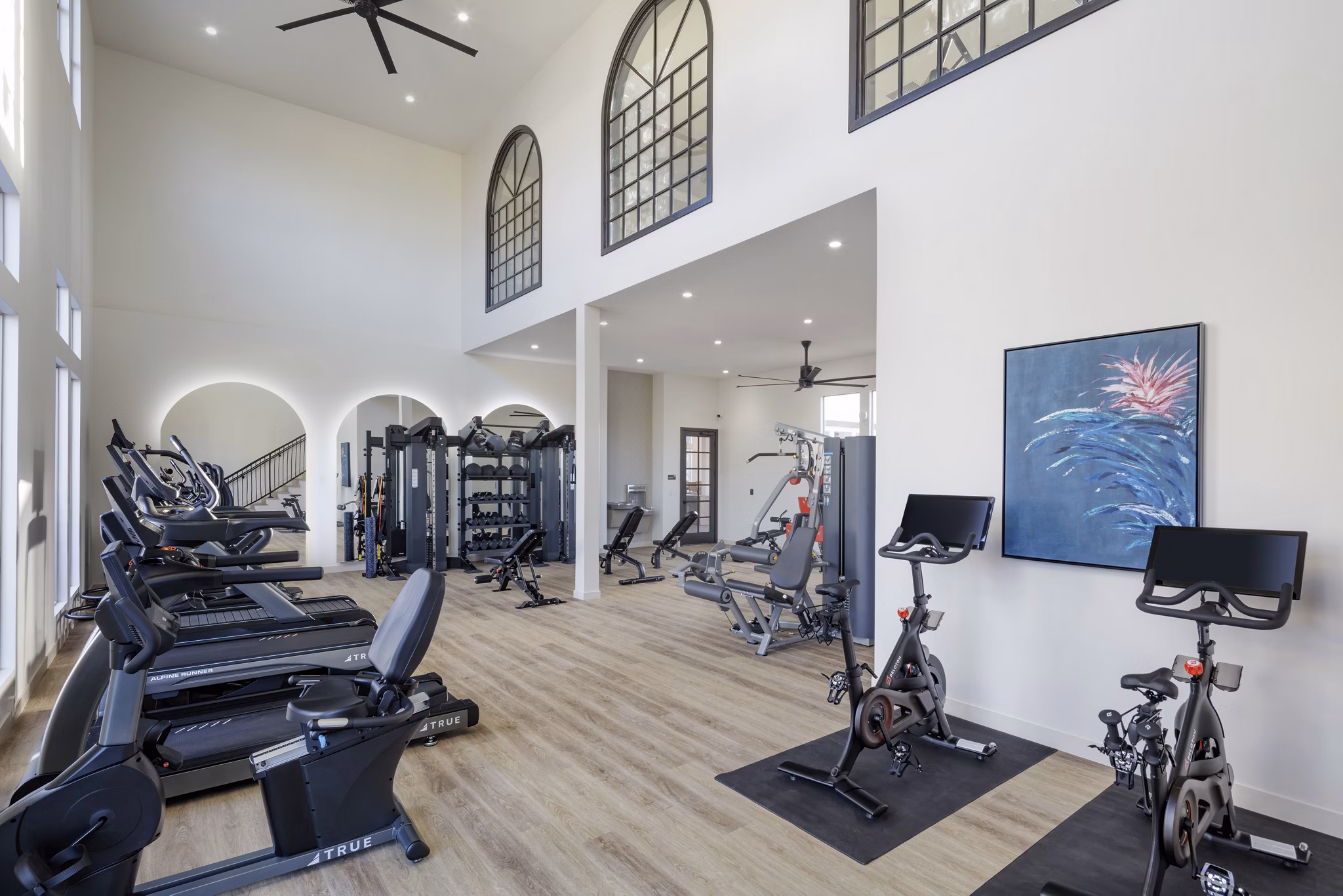 fitness center at Vida at Morgan Hill Apartments