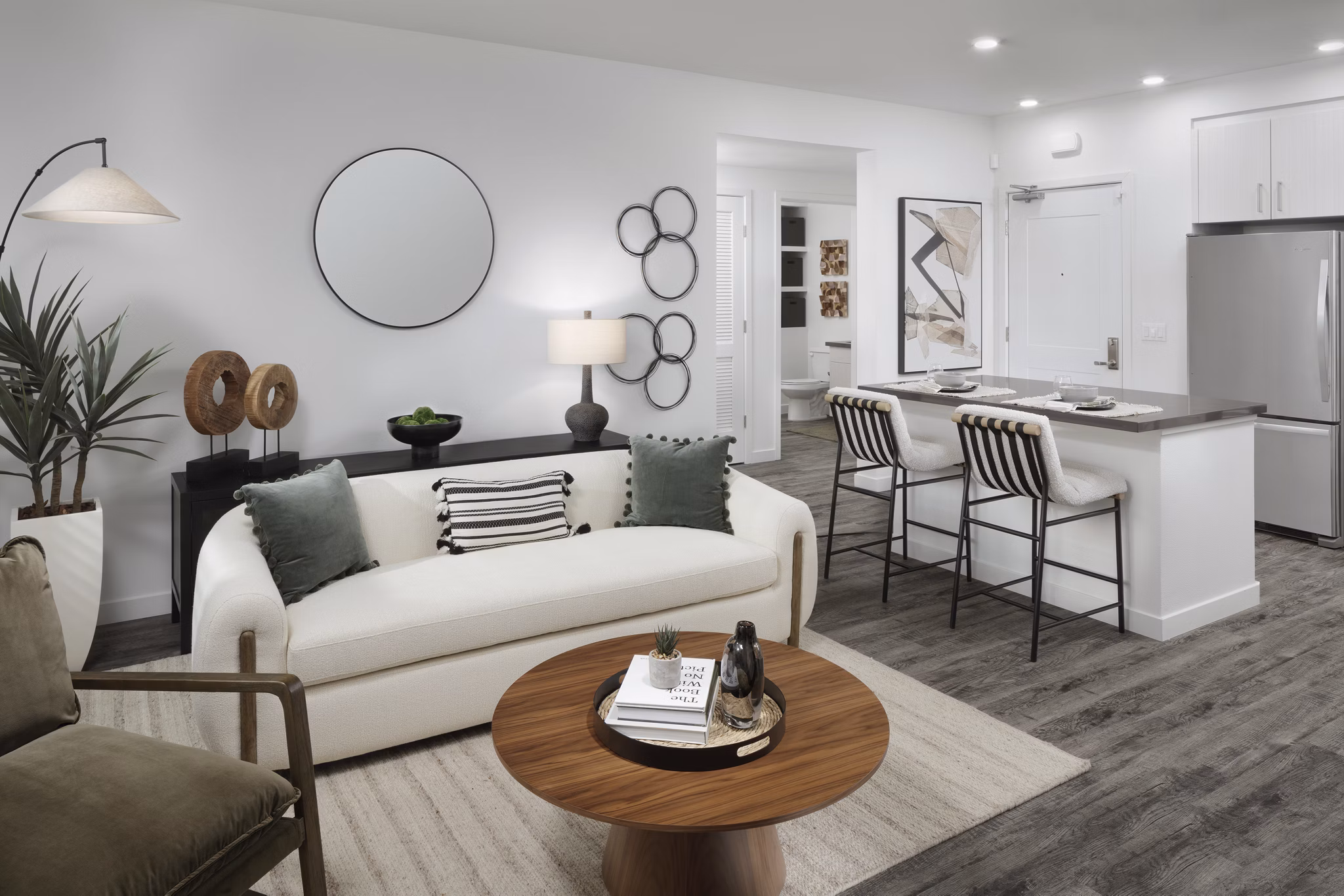 living room at Vida at Morgan Hill Apartments
