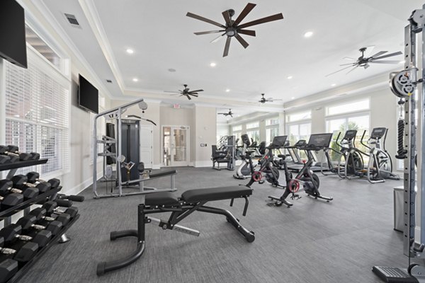 State-of-the-art fitness center at Easton Place Apartments with modern equipment