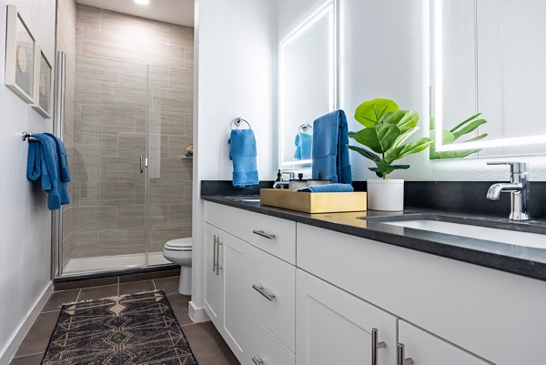 bathroom at Vera at Cedar Park Apartments