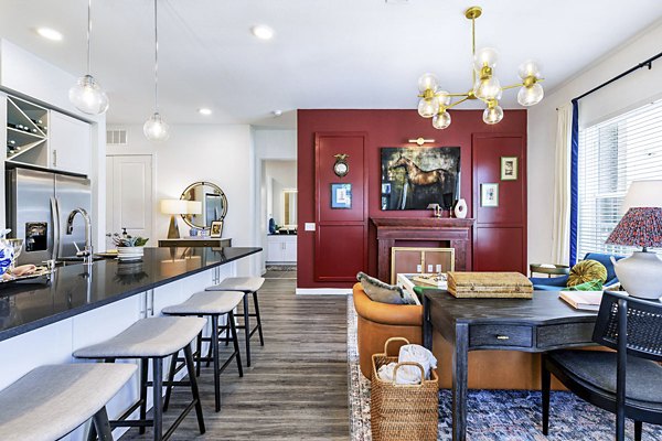 living room at Vera at Cedar Park Apartments