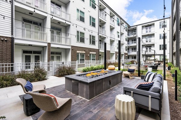 fire pit/patio at Harvest Apartments