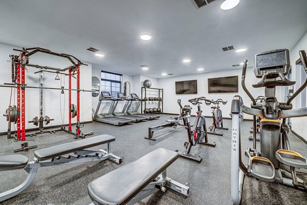 fitness center at Dry Creek at East Village Apartments