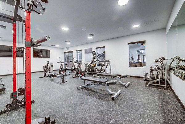 fitness center at Dry Creek at East Village Apartments