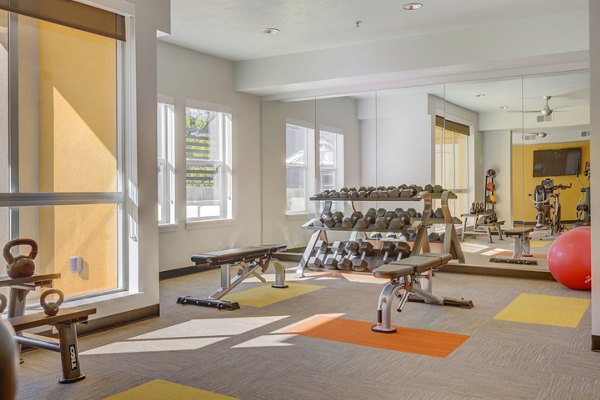fitness center at ViA Apartments 