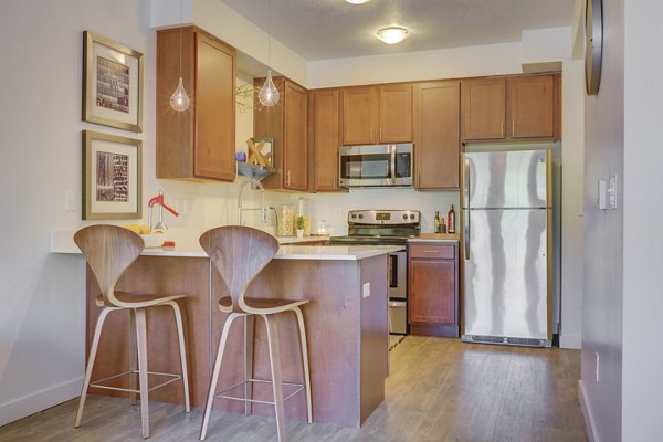 kitchen at ViA Apartments 