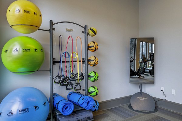 State-of-the-art fitness center with modern equipment at Avelyn San Marcos Apartments