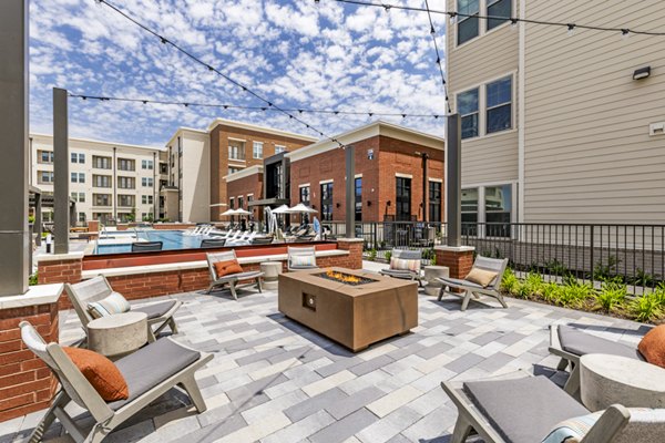 fire pit/patio at Gramercy at Northline Apartments