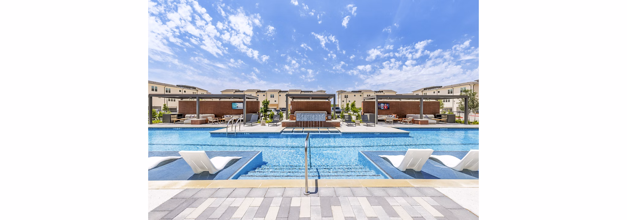 Resort-style pool at Gramercy at Northline Apartments in a luxury setting