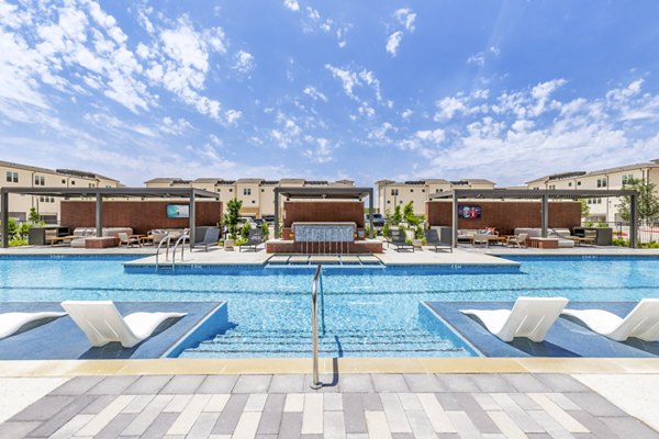 Resort-style pool at Gramercy at Northline Apartments in a luxury setting