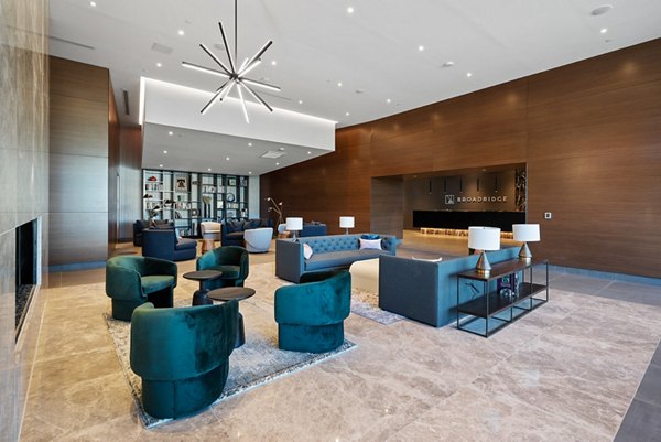 Modern clubhouse with sleek design at Broadridge Apartments