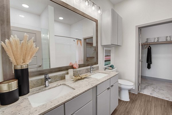 Modern bathroom with sleek fixtures at Stadia Med Main Apartments