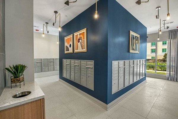 Parcel locker system at Stadia Med Main Apartments, a convenient amenity for residents