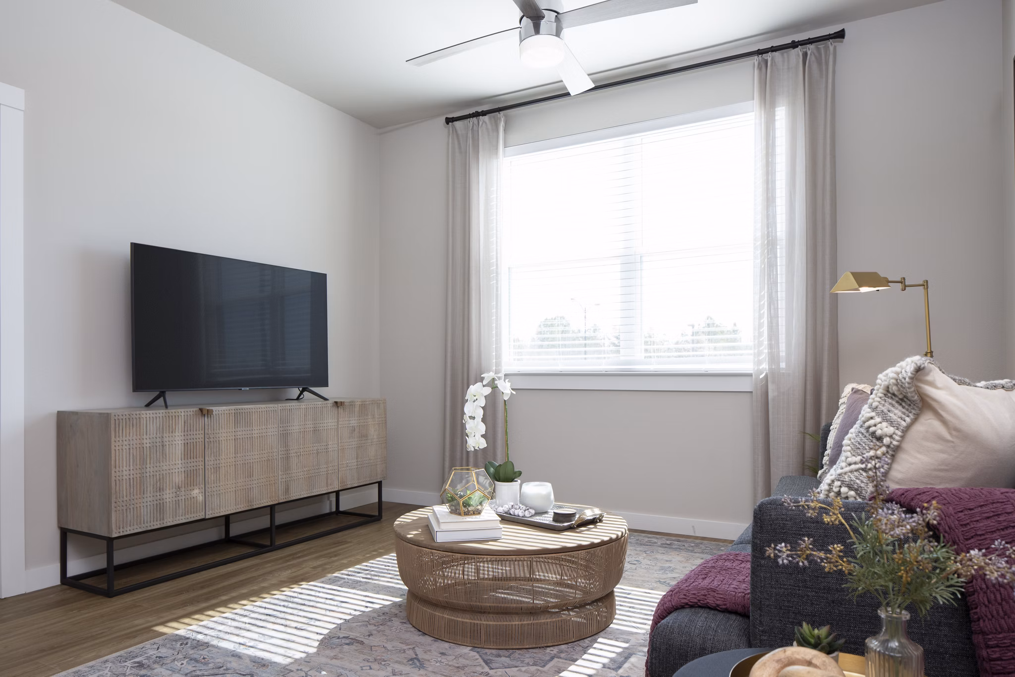 Modern living room with stylish furnishings at Prose KTX Apartments