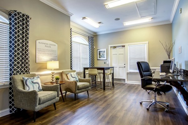 Clubhouse featuring modern design elements at Aventura Decatur Apartments