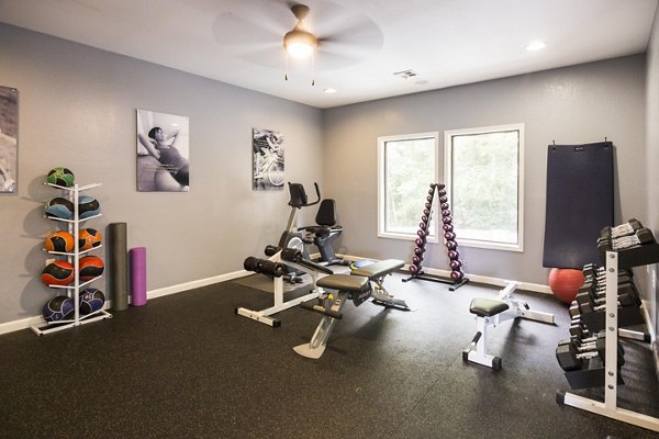 Modern fitness center with state-of-the-art equipment at Aventura Dunwoody Apartments, designed for luxury living