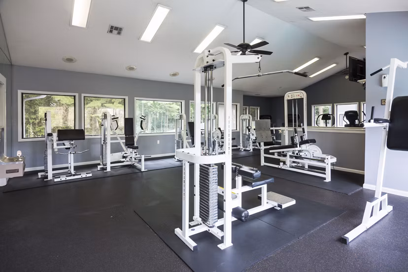 Modern fitness center with state-of-the-art equipment at Aventura Dunwoody Apartments