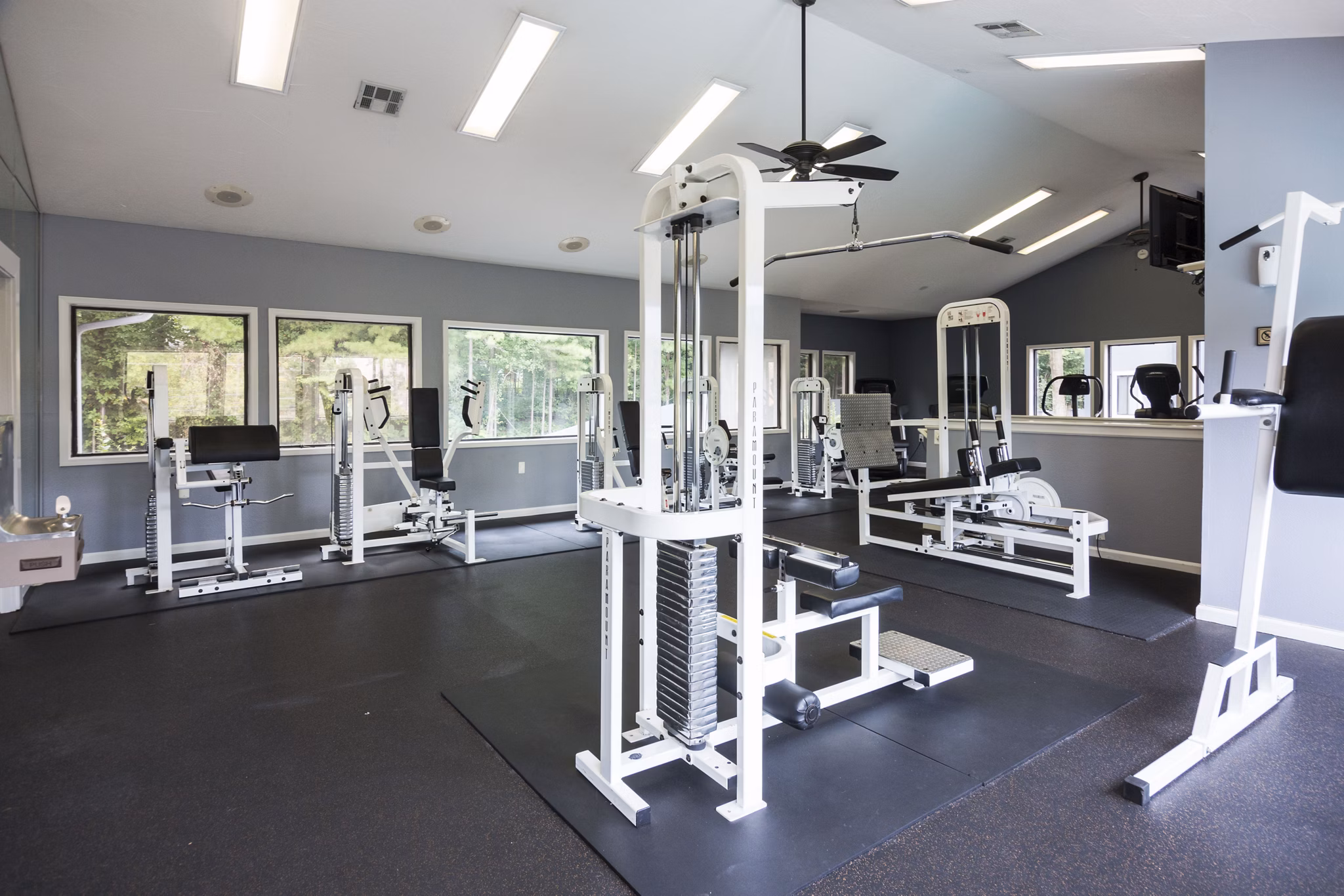 Modern fitness center with state-of-the-art equipment at Aventura Dunwoody Apartments