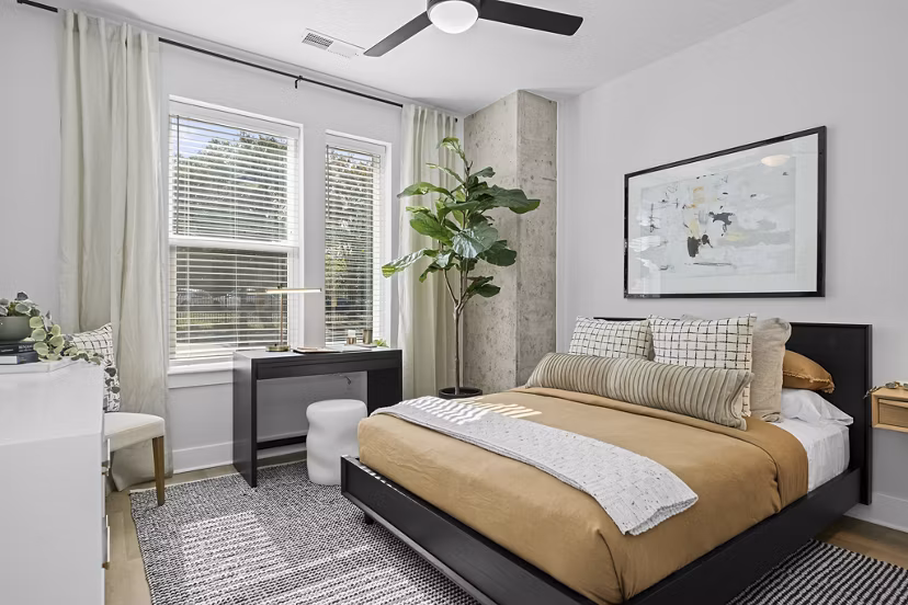 bedroom at Solis LoSo Apartments