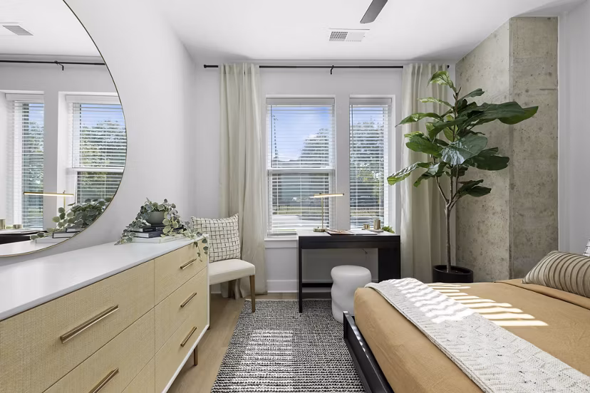 bedroom at Solis LoSo Apartments