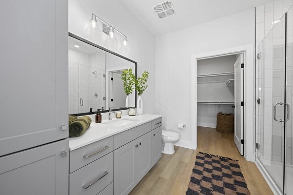 bathroom at Solis LoSo Apartments
