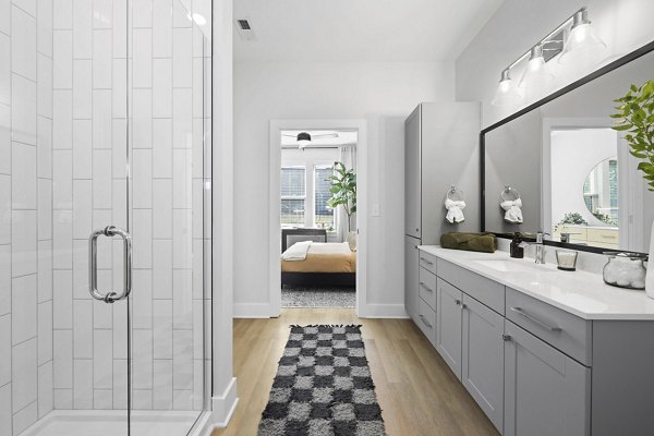 bathroom at Solis LoSo Apartments