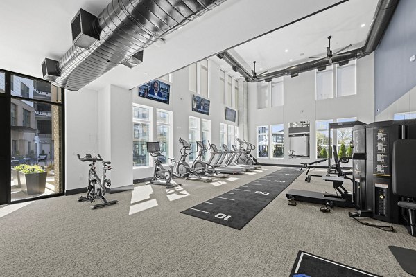 fitness center at Solis LoSo Apartments