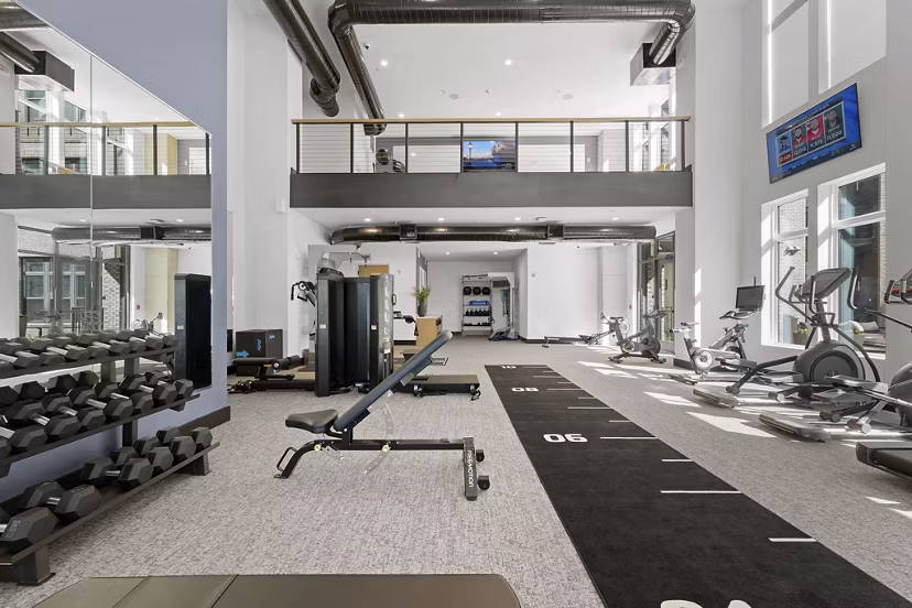 fitness center at Solis LoSo Apartments