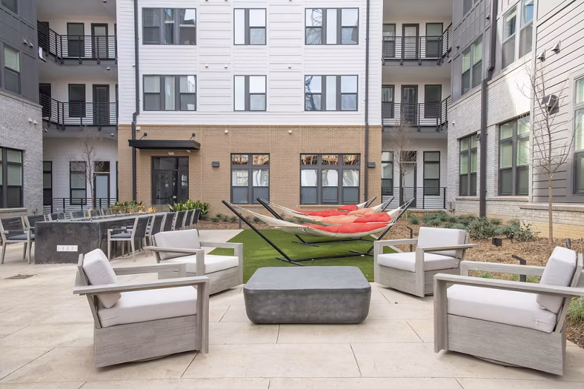 patio at Solis LoSo Apartments