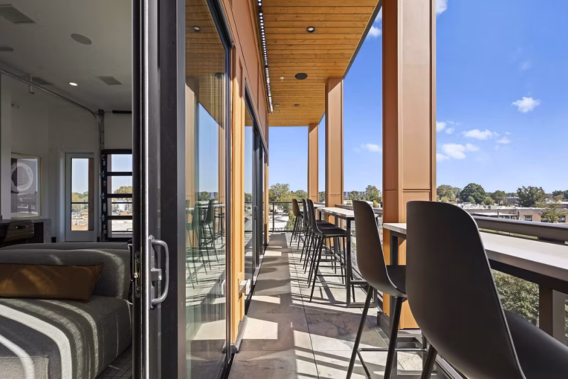 patio at Solis LoSo Apartments