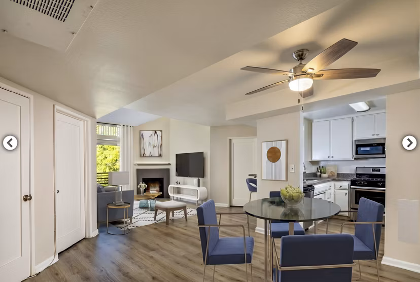 living room at Warner Pointe Apartments
