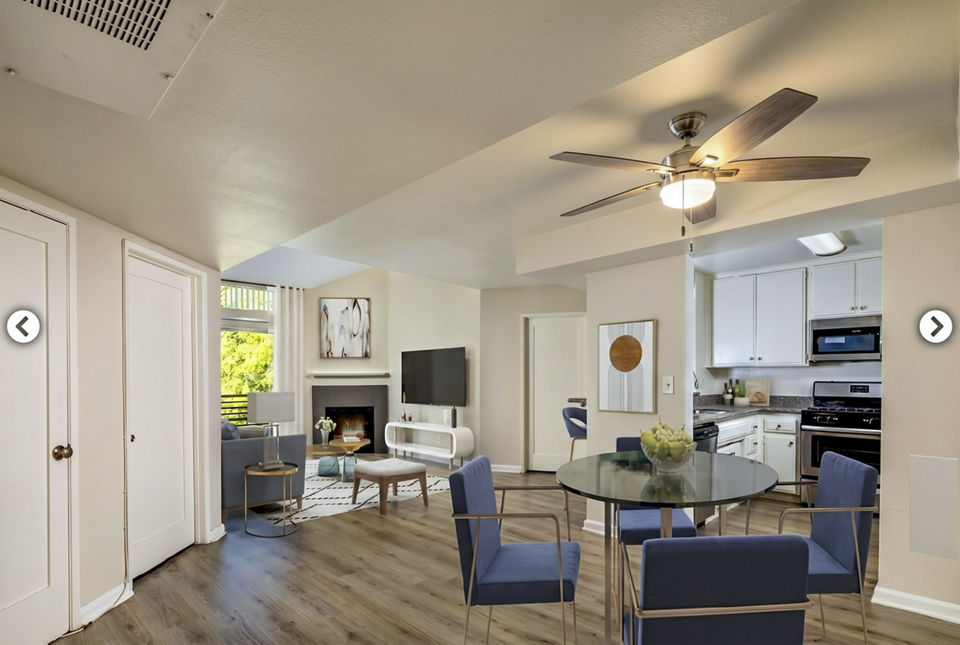 living room at Warner Pointe Apartments
