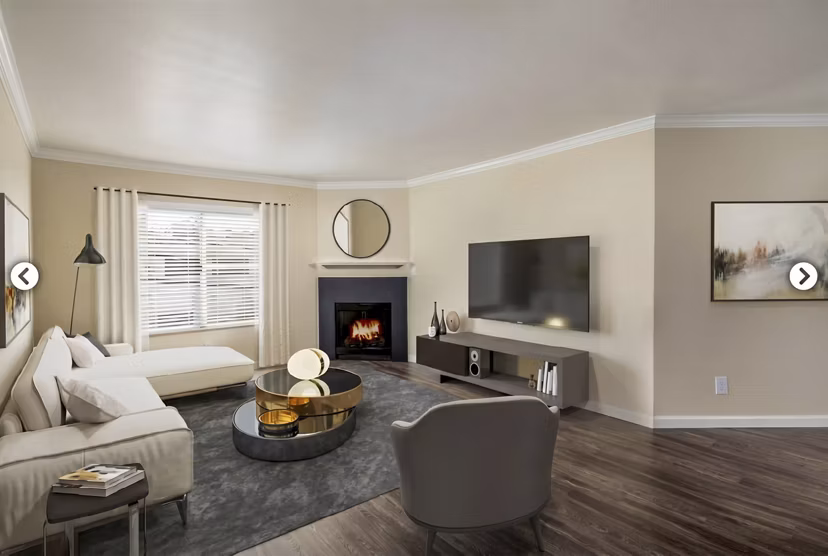 living room at Warner Pointe Apartments