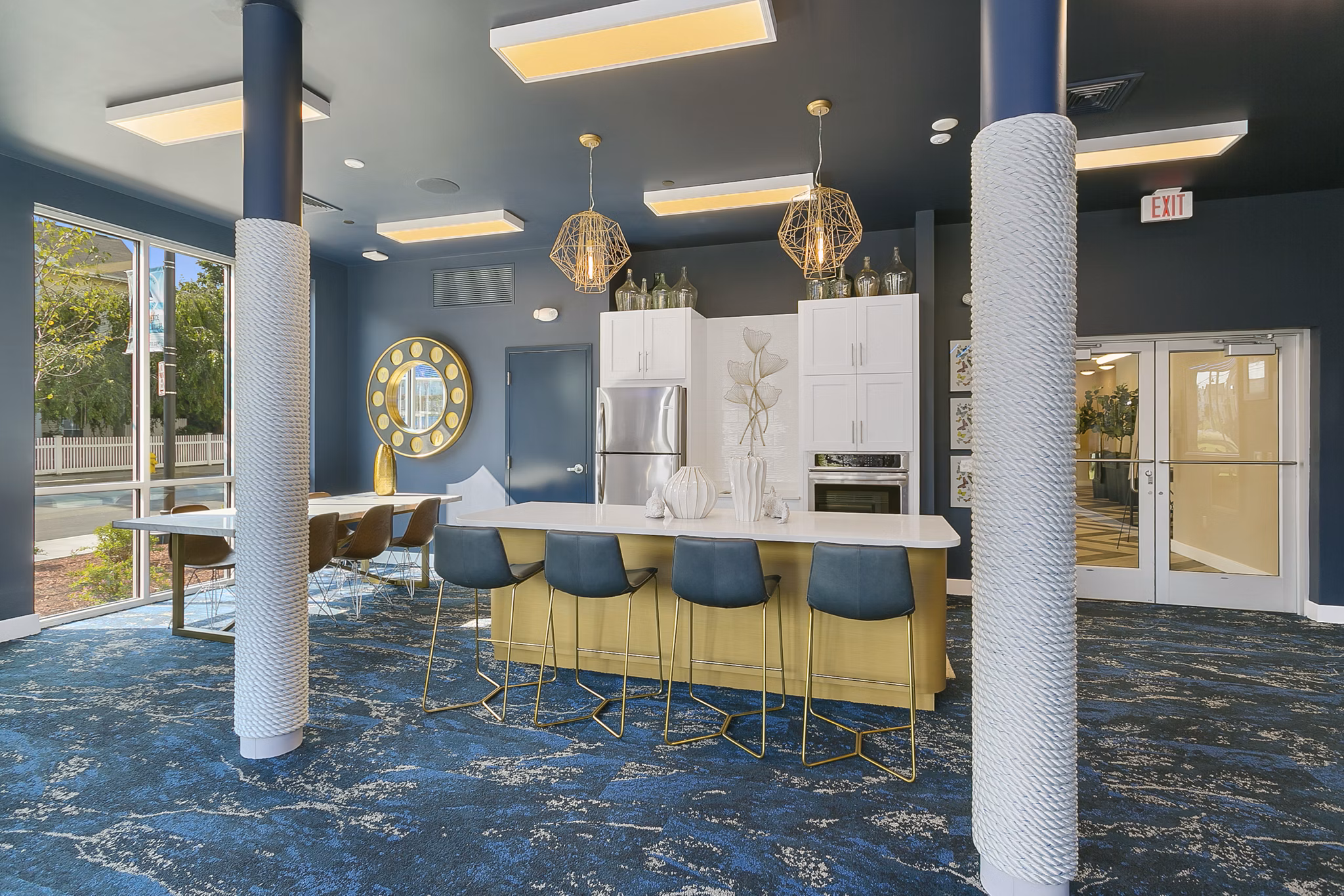 Luxurious clubhouse with modern furnishings at Harbor Landing Apartments