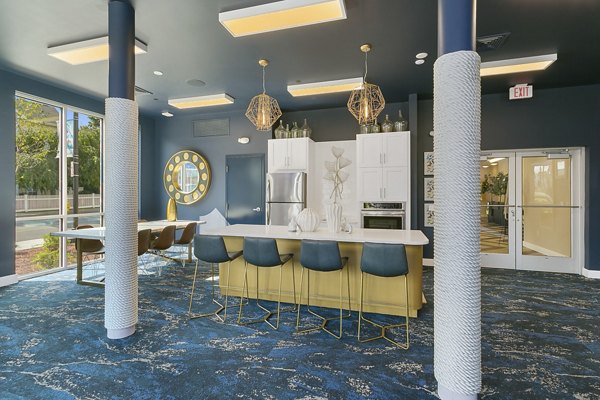 Luxurious clubhouse with modern furnishings at Harbor Landing Apartments