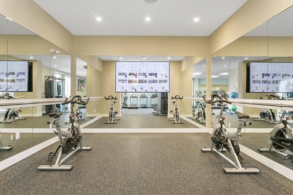 yoga/spin studio at Harbor Landing Apartments