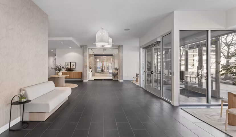 Modern meeting facility with advanced technology at 75 Tresser Apartments