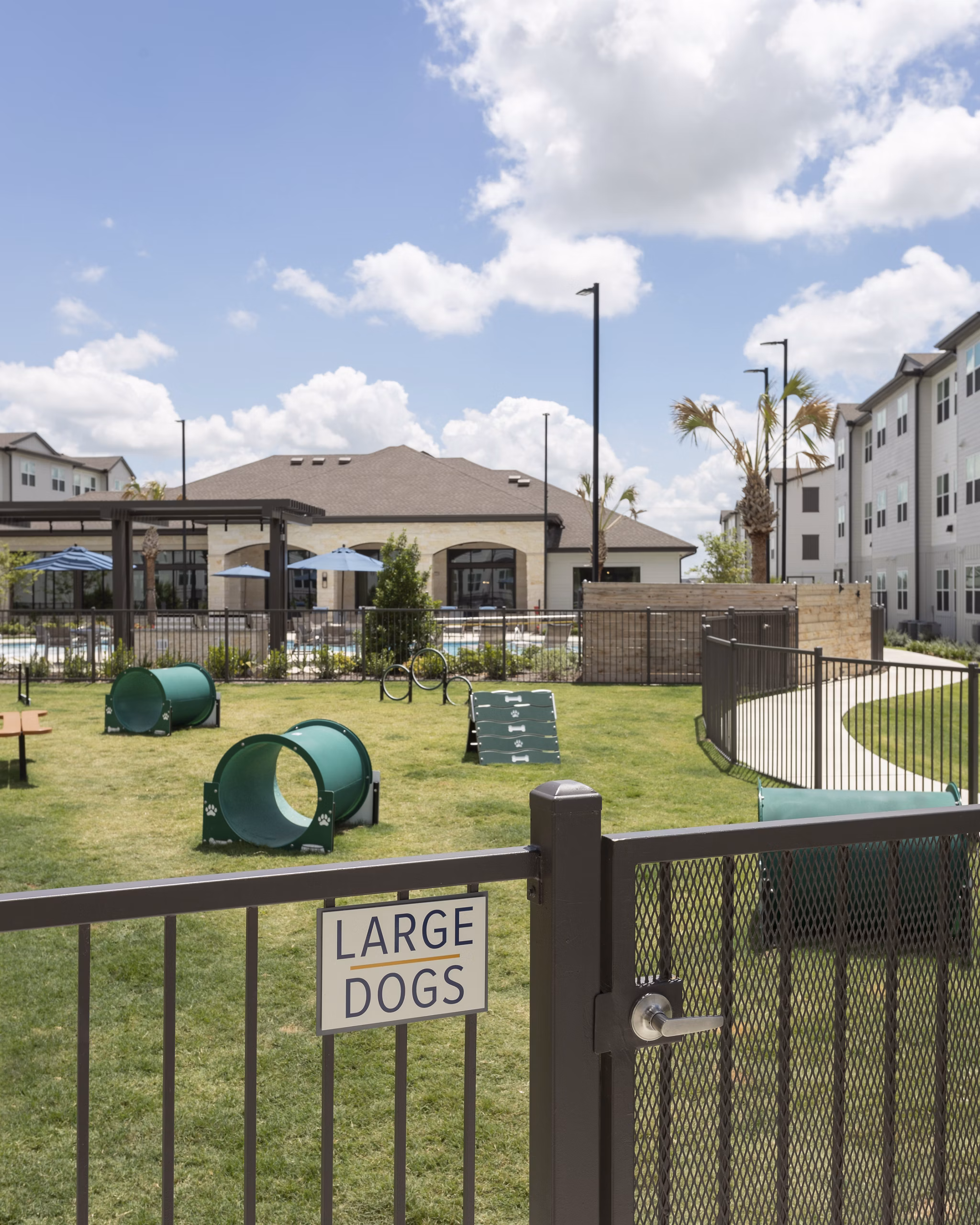 Spacious dog park ideal for pet-friendly living at Prose Buda Apartments
