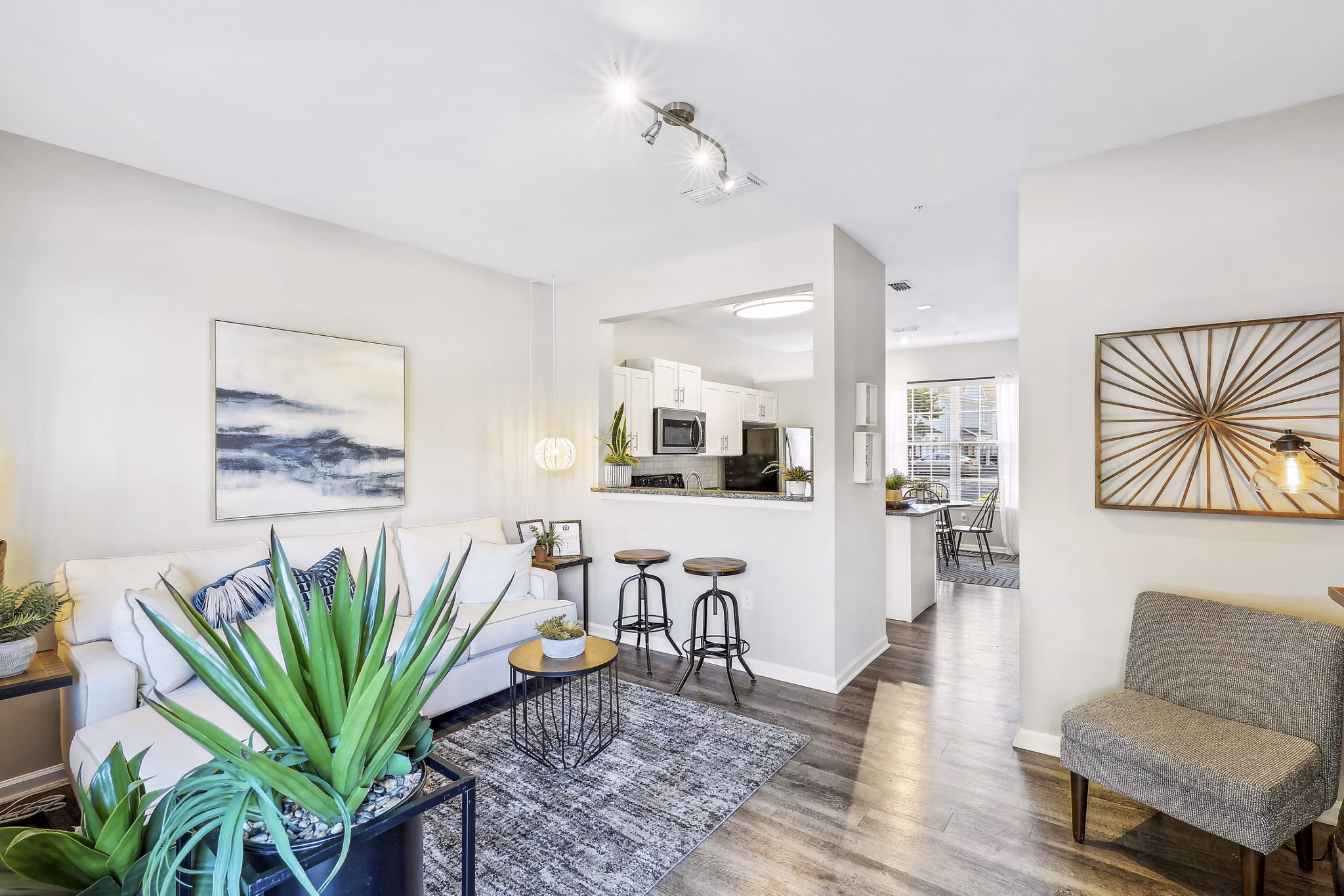 living room at Trail Creek Apartments