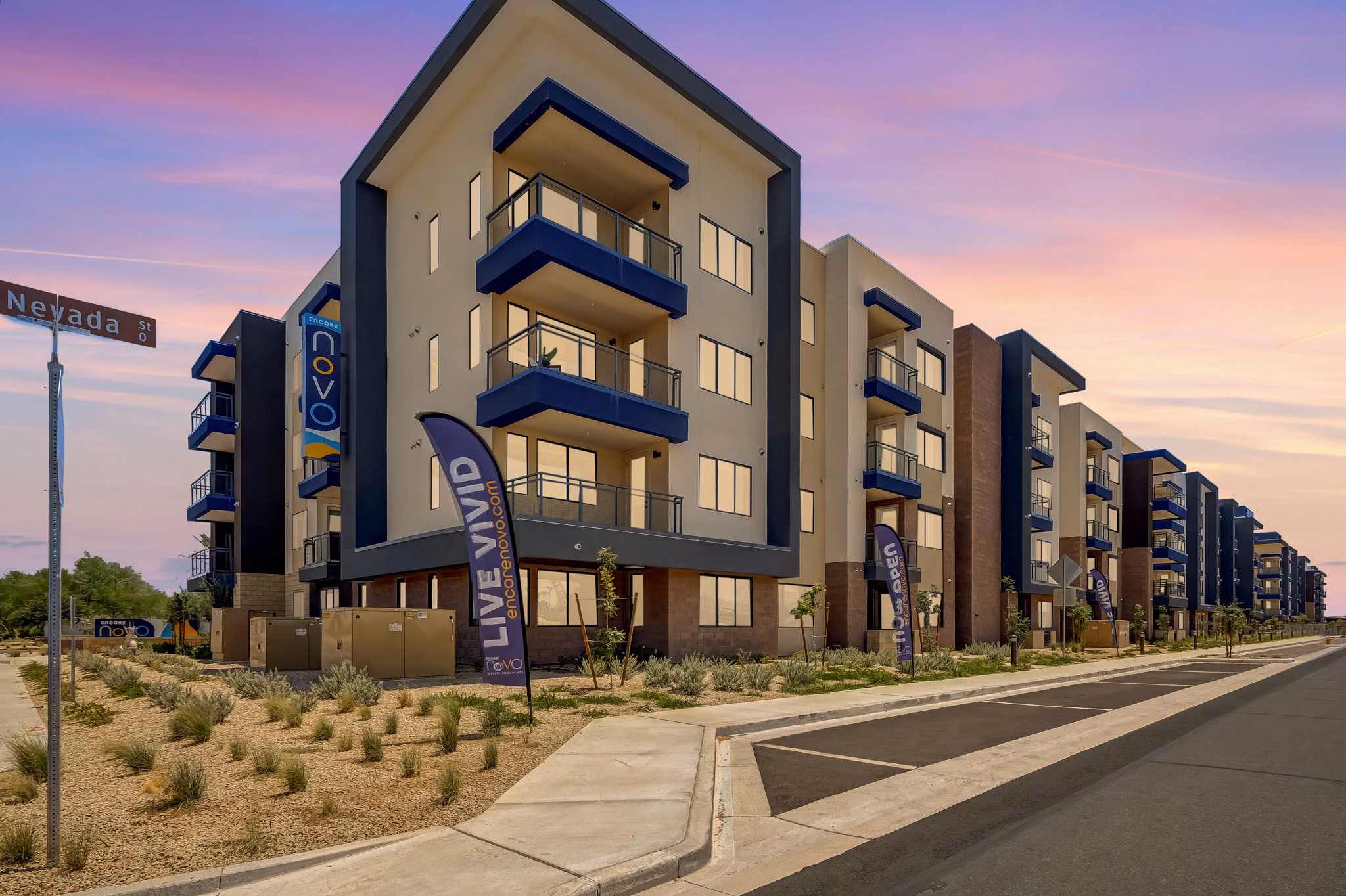 Encore Novo Apartments: Modern luxury apartment building in prime urban location