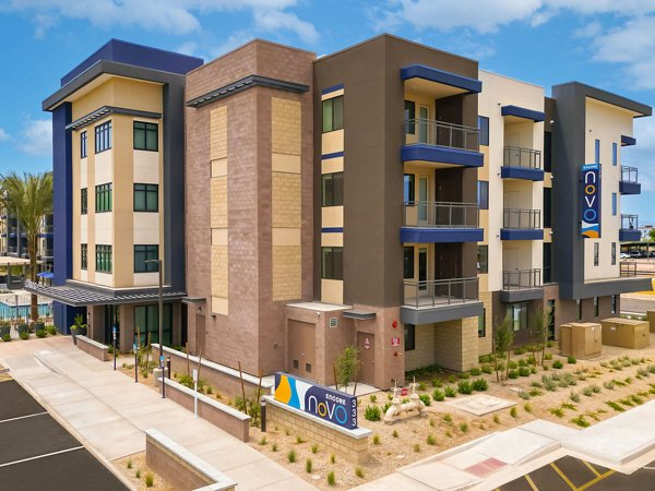 Encore Novo Apartments: Contemporary mid-rise building in a vibrant urban area