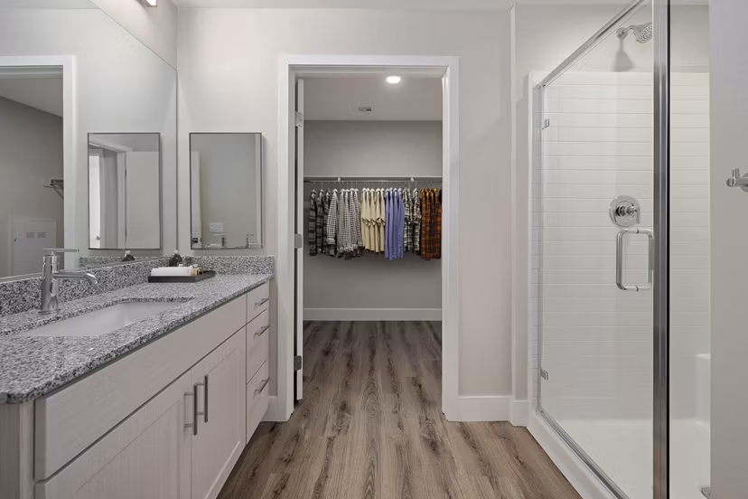 bathroom at Album Union Village Apartments