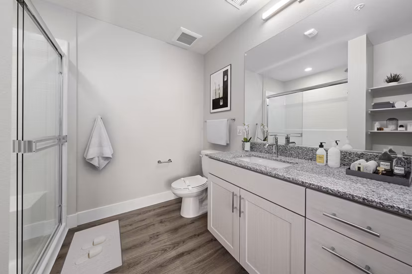 bathroom at Album Union Village Apartments